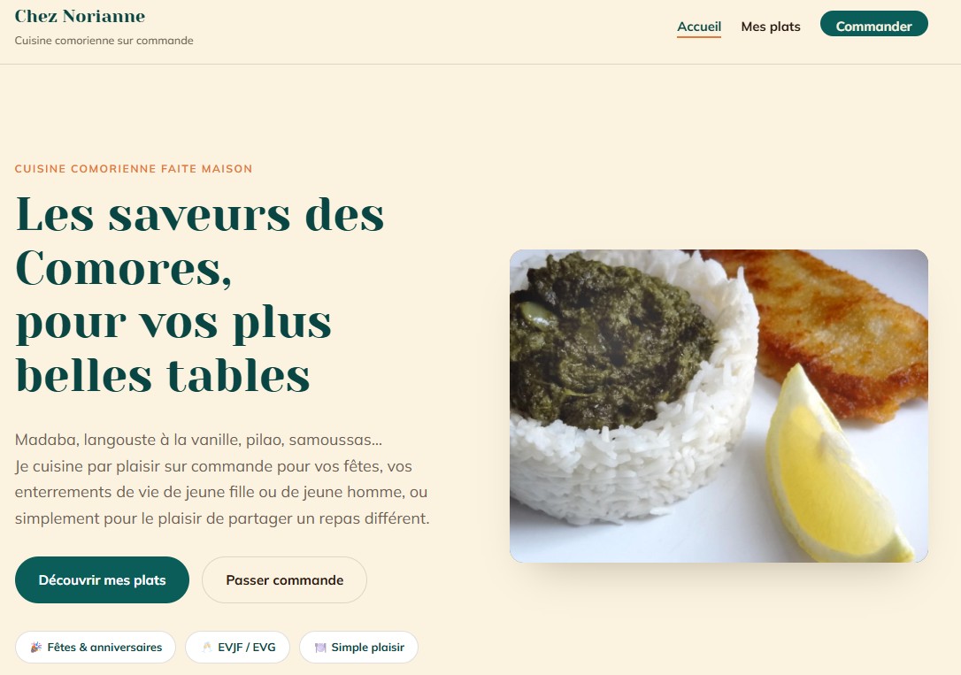 Artiste Culinaire qui met en musique les Comores