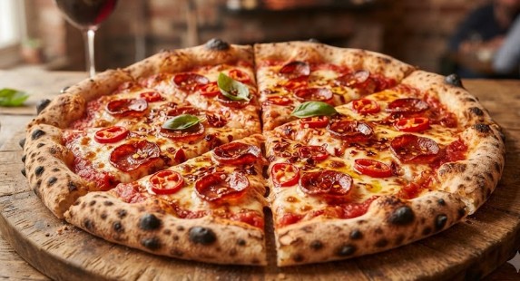 Pizza Picante — sauce tomate, chorizo, piment